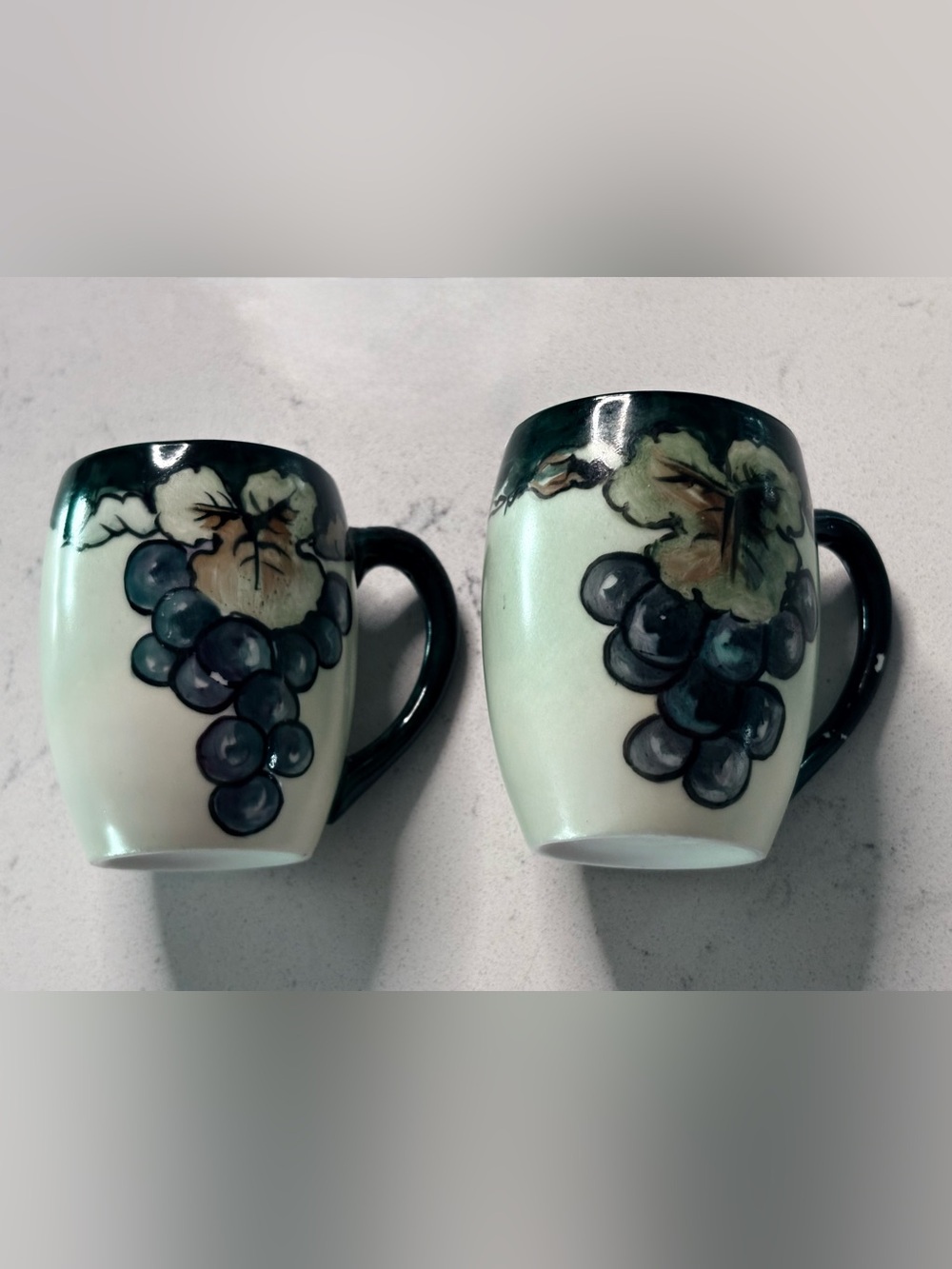Antique T & V Limoges France  2 Mini Mugs  1891-1907